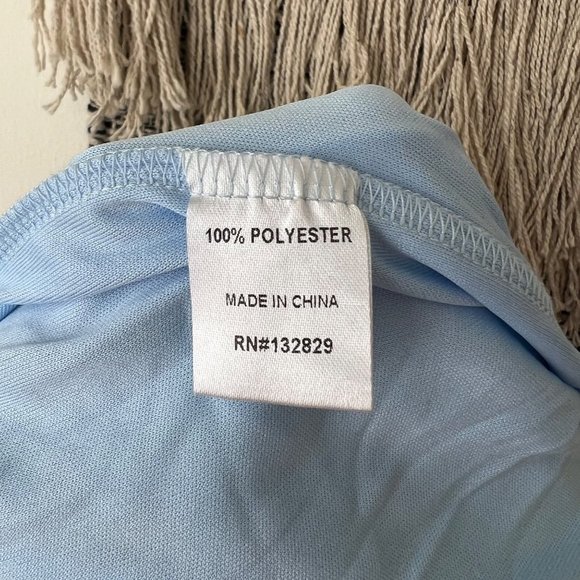 REVOLVE Superdown Cruz Off Shoulder Blue Floral Mini Dress Size Medium - Picture 11 of 12